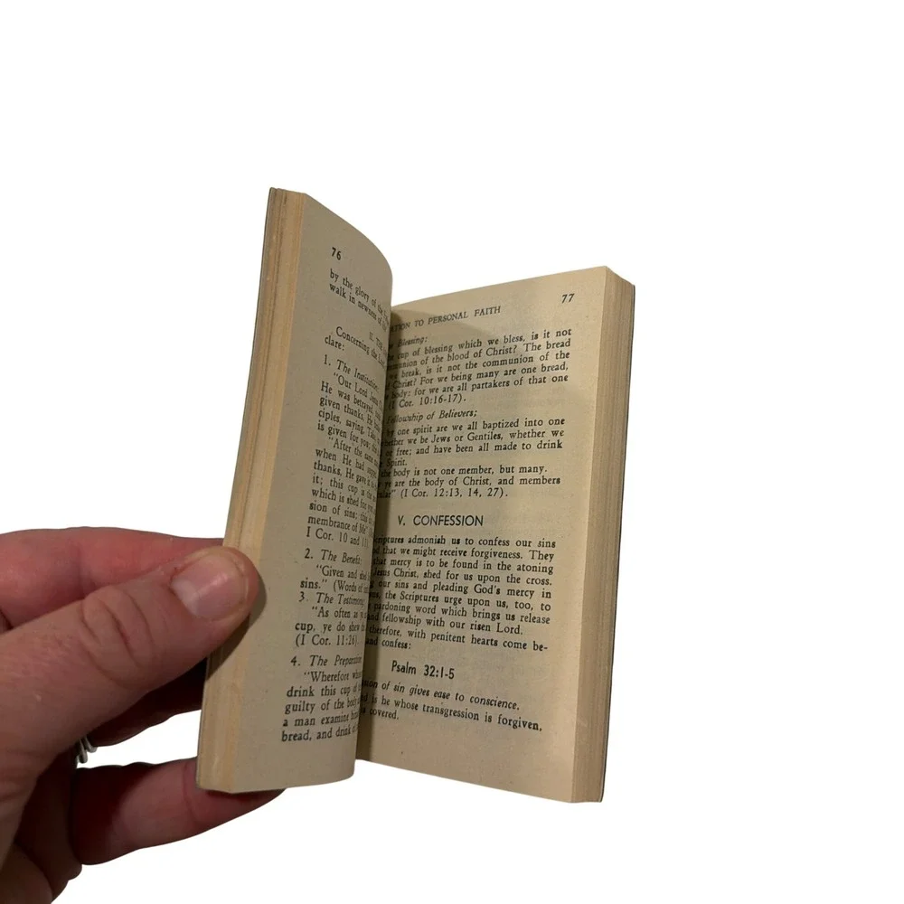 World War II Service Prayer Book Christian Religious Brown 1940's Vintage